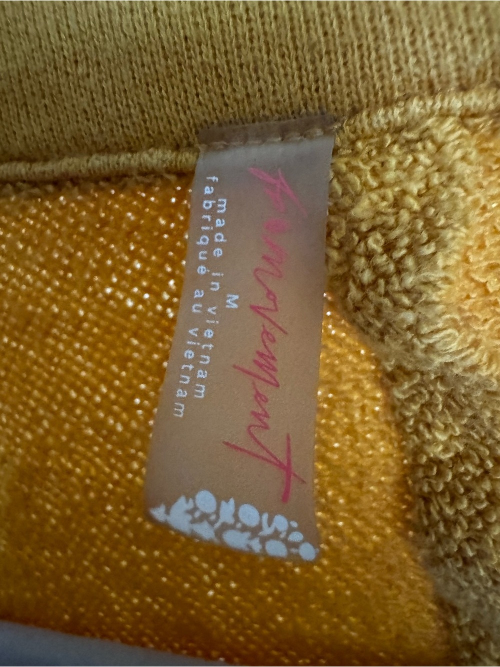 Free people movement Med Mustard Yellow Long-Sleeve cris cross front Sweatshirt - Picture 3 of 6